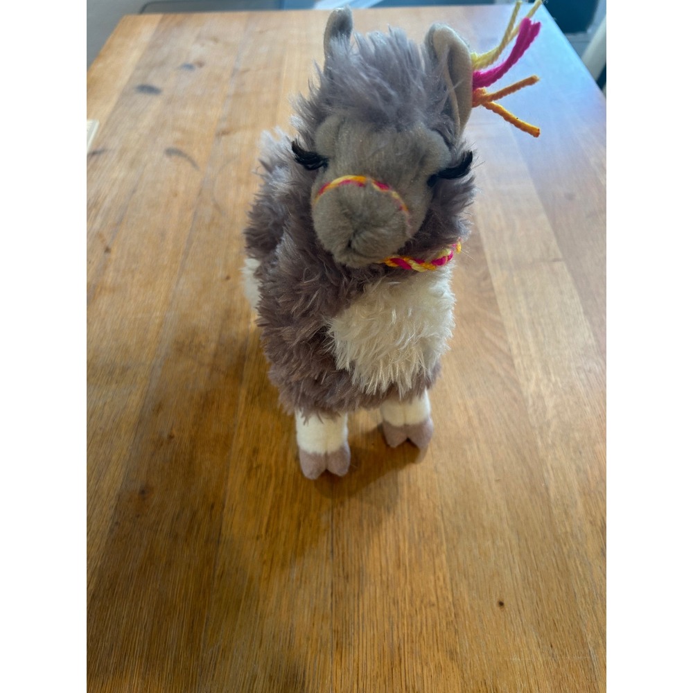 Douglas Zephyr Llama Plush Stuffed Animal Grey Cream NWT 10 inch
